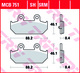 Set placute frana spate TRW MCB751LC - Suzuki AN 400 Burgman (07-20) - AN 650 Burgman (03-20) 4T LC 400-650cc