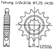 Pinion fata 11 dinti pas lant 415 - Aprilia Red Rose Classic (92-99) - RS Extrema/Replica (93-98) - RX (91-97) 2T LC 50cc