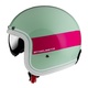 Casca open face MT Le Mans 2 SV Tant D8 alb/verde/roz lucios (ochelari soare integrati)