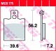 Set placute frana fata dreapta TRW MCB775 - Aprilia SR – MBK Booster – Ovetto – Yamaha Aerox - JOG – Neo'S 50cc