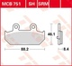 Set placute frana spate TRW MCB751 - Suzuki AN 400 Burgman (07-20) - AN 650 Burgman (03-20) 4T LC 400-650cc