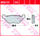 Set placute frana spate TRW MCB731SH - Yamaha TDM 900 - TDM-A 900 A - XV 950 - XT 1200 - FJR 1300 - XVS 1300 - XV 1900