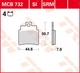 Set placute frana TRW MCB732 - Arctic Cat DVX - Kymco Grand Dink - KXR - MXU 250-300 - Masai A300-450 - SYM GTS 125-300 (set 4 buc)