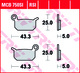 Set placute frana fata-spate TRW MCB750SI - KTM Mini Adventure 50 Senior (04-07) - SX 50 (06-23) - SX 50 Mini (17-23)