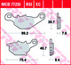 Set placute frana spate stanga TRW MCB772SI - Suzuki RM 85 (05-13) - RM-L 85 (05-22) 2T LC 85cc